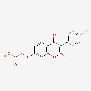 {[3-(4-chlorophenyl)-2-methyl-4-oxo-4H-chromen-7-yl]oxy}acetic acid