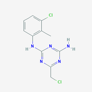 6-(chloromethyl)-N-(3-chloro-2-methylphenyl)-1,3,5-triazine-2,4-diamine