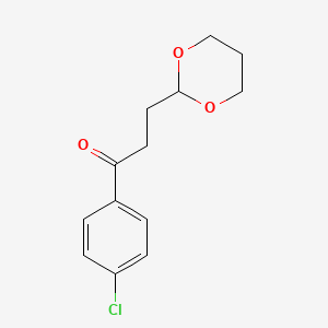 molecular formula C13H15ClO3 B3022098 4'-Chloro-3-(1,3-dioxan-2-YL)propiophenone CAS No. 724708-06-9