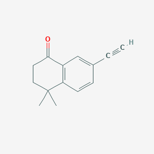 molecular formula C14H14O B030221 4,4-Dimethyl-7-ethynyl-1-tetralone CAS No. 166978-48-9