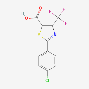 molecular formula C11H5ClF3NO2S B3022117 2-(4-chlorophenyl)-4-(trifluoromethyl)-1,3-thiazole-5-carboxylic Acid CAS No. 187998-87-4