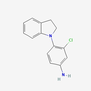 3-Chloro-4-(2,3-dihydro-1H-indol-1-YL)aniline