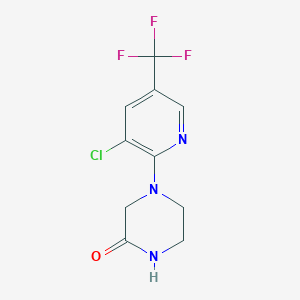 4-[3-Chloro-5-(trifluoromethyl)pyridin-2-yl]piperazin-2-one