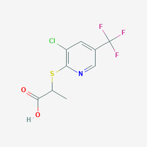 molecular formula C9H7ClF3NO2S B3022139 2-(3-Chloro-5-(trifluoromethyl)pyridin-2-ylsulfanyl)propionic acid CAS No. 1016845-67-2