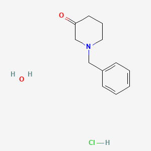 molecular formula C12H18ClNO2 B3022158 1-Benzyl-3-piperidone hydrochloride hydrate CAS No. 346694-73-3