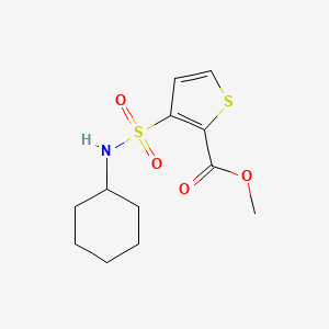 molecular formula C12H17NO4S2 B3022196 Methyl 3-[(cyclohexylamino)sulfonyl]thiophene-2-carboxylate CAS No. 946742-04-7