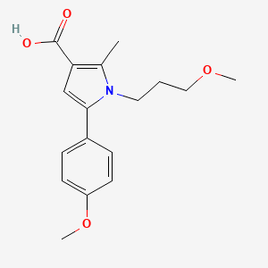 molecular formula C17H21NO4 B3022201 5-(4-methoxyphenyl)-1-(3-methoxypropyl)-2-methyl-1H-pyrrole-3-carboxylic acid CAS No. 879329-81-4