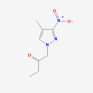 molecular formula C8H11N3O3 B3022202 1-(4-methyl-3-nitro-1H-pyrazol-1-yl)butan-2-one CAS No. 1170438-42-2