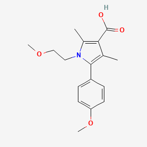 1-(2-methoxyethyl)-5-(4-methoxyphenyl)-2,4-dimethyl-1H-pyrrole-3-carboxylic acid
