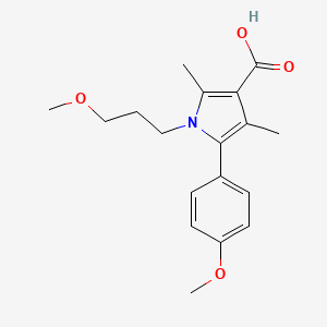 molecular formula C18H23NO4 B3022207 5-(4-methoxyphenyl)-1-(3-methoxypropyl)-2,4-dimethyl-1H-pyrrole-3-carboxylic acid CAS No. 879329-84-7