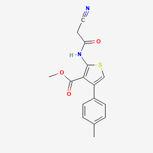 molecular formula C16H14N2O3S B3022209 Methyl 2-[(cyanoacetyl)amino]-4-(4-methylphenyl)thiophene-3-carboxylate CAS No. 545437-55-6