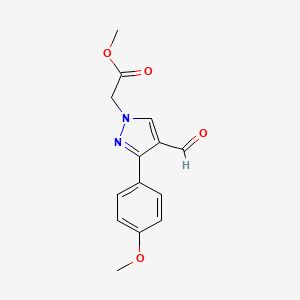 methyl [4-formyl-3-(4-methoxyphenyl)-1H-pyrazol-1-yl]acetate