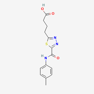 molecular formula C14H15N3O3S B3022215 4-(5-{[(4-Methylphenyl)amino]carbonyl}-1,3,4-thiadiazol-2-yl)butanoic acid CAS No. 1142209-67-3