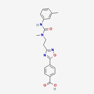 molecular formula C20H20N4O4 B3022218 4-{3-[2-(Methyl{[(3-methylphenyl)amino]carbonyl}-amino)ethyl]-1,2,4-oxadiazol-5-YL}benzoic acid CAS No. 1142209-91-3