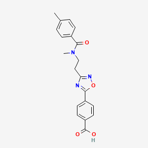 4-(3-{2-[Methyl(4-methylbenzoyl)amino]ethyl}-1,2,4-oxadiazol-5-yl)benzoic acid