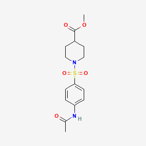 molecular formula C15H20N2O5S B3022235 Methyl 1-{[4-(acetylamino)phenyl]sulfonyl}-4-piperidinecarboxylate CAS No. 303994-56-1