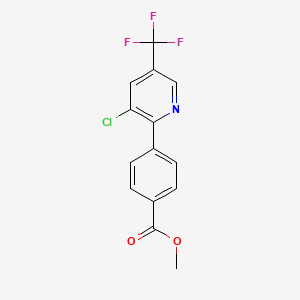 molecular formula C14H9ClF3NO2 B3022237 Methyl 4-[3-chloro-5-(trifluoromethyl)-2-pyridinyl]benzenecarboxylate CAS No. 885949-65-5
