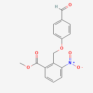 molecular formula C16H13NO6 B3022238 Methyl 2-[(4-formylphenoxy)methyl]-3-nitrobenzenecarboxylate CAS No. 885949-38-2