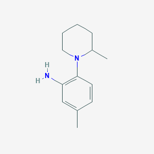 molecular formula C13H20N2 B3022248 5-methyl-2-(2-methylpiperidin-1-yl)aniline CAS No. 946761-58-6