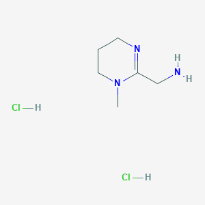 B3022251 (1-Methyl-1,4,5,6-tetrahydropyrimidin-2-yl)methanamine dihydrochloride CAS No. 73706-72-6