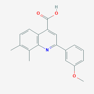 molecular formula C19H17NO3 B3022258 2-(3-Methoxyphenyl)-7,8-dimethylquinoline-4-carboxylic acid CAS No. 667435-75-8