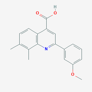 2-(3-Methoxyphenyl)-7,8-dimethylquinoline-4-carboxylic acid