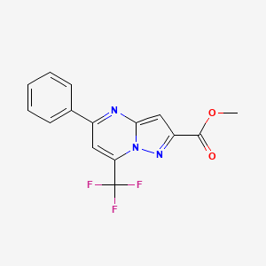 molecular formula C15H10F3N3O2 B3022260 Methyl 5-phenyl-7-(trifluoromethyl)pyrazolo[1,5-a]pyrimidine-2-carboxylate CAS No. 294194-48-2