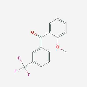 molecular formula C15H11F3O2 B3022278 2-Methoxy-3'-trifluoromethylbenzophenone CAS No. 1184116-42-4