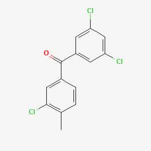 molecular formula C14H9Cl3O B3022281 4-Methyl-3,3',5'-trichlorobenzophenone CAS No. 951891-06-8