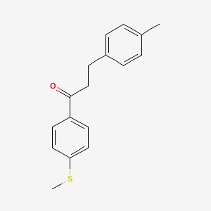 molecular formula C17H18OS B3022290 3-(4-Methylphenyl)-4'-thiomethylpropiophenone CAS No. 898768-67-7