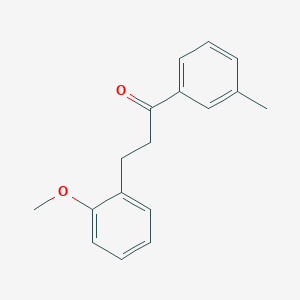 molecular formula C17H18O2 B3022291 3-(2-Methoxyphenyl)-3'-methylpropiophenone CAS No. 898769-61-4