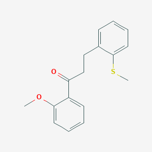 2'-Methoxy-3-(2-thiomethylphenyl)propiophenone