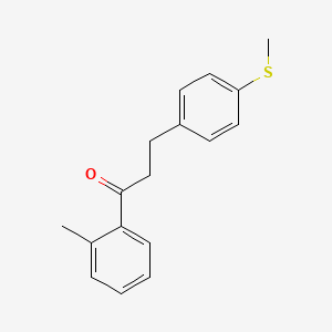 B3022300 2'-Methyl-2-(4-thiomethylphenyl)propiophenone CAS No. 898780-75-1