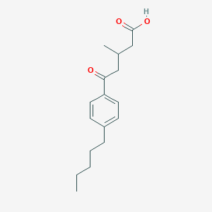 3-Methyl-5-oxo-5-(4-pentylphenyl)pentanoic acid