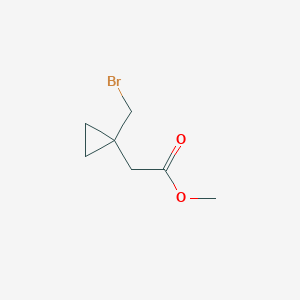molecular formula C7H11BrO2 B3022312 Methyl 2-[1-(bromomethyl)cyclopropyl]acetate CAS No. 855473-50-6