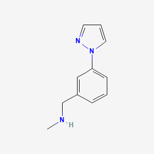 1-(3-(1H-Pyrazol-1-yl)phenyl)-N-methylmethanamine