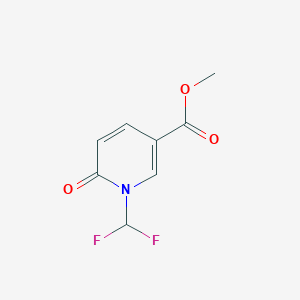 molecular formula C8H7F2NO3 B3022337 Methyl 1-(difluoromethyl)-6-oxo-1,6-dihydropyridine-3-carboxylate CAS No. 677763-00-7