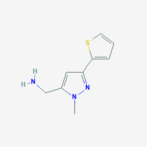 (1-Methyl-3-thien-2-yl-1H-pyrazol-5-yl)methylamine