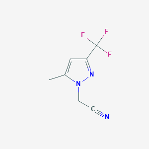 2-(5-methyl-3-(trifluoromethyl)-1H-pyrazol-1-yl)acetonitrile