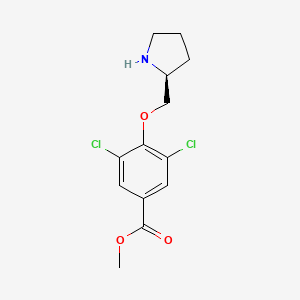 molecular formula C13H15Cl2NO3 B3022376 3,5-二氯-4-[[(2S)-吡咯烷-2-基]甲氧基]苯甲酸甲酯 CAS No. 922529-35-9