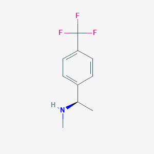 molecular formula C10H12F3N B3022377 (R)-N-Methyl-1-[4-(trifluoromethyl)phenyl]ethylamine CAS No. 672906-72-8