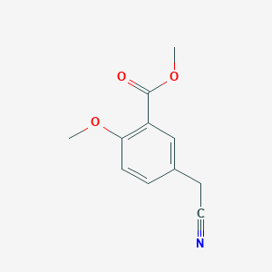 molecular formula C11H11NO3 B3022381 Methyl 5-(cyanomethyl)-2-methoxybenzoate CAS No. 24550-59-2