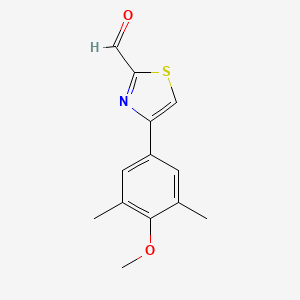 4-(4-Methoxy-3,5-dimethylphenyl)-1,3-thiazole-2-carbaldehyde