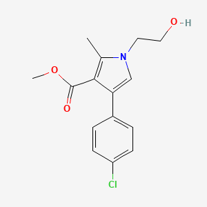 molecular formula C15H16ClNO3 B3022403 methyl 4-(4-chlorophenyl)-1-(2-hydroxyethyl)-2-methyl-1H-pyrrole-3-carboxylate CAS No. 881040-27-3