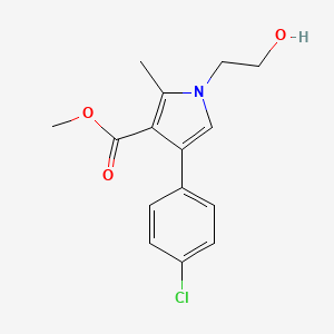 methyl 4-(4-chlorophenyl)-1-(2-hydroxyethyl)-2-methyl-1H-pyrrole-3-carboxylate