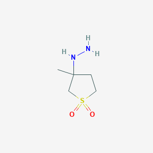 B3022444 (3-Methyl-1,1-dioxo-tetrahydro-1lambda*6*-thiophen-3-yl)-hydrazine CAS No. 874-96-4