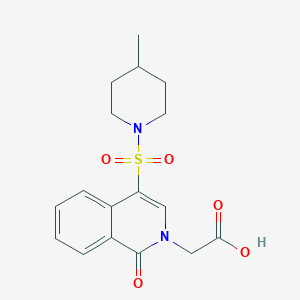 [4-[(4-methylpiperidin-1-yl)sulfonyl]-1-oxoisoquinolin-2(1H)-yl]acetic acid