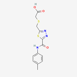 molecular formula C13H13N3O3S2 B3022454 {[(5-{[(4-Methylphenyl)amino]carbonyl}-1,3,4-thiadiazol-2-yl)methyl]thio}acetic acid CAS No. 1142209-64-0