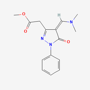 molecular formula C15H17N3O3 B3022466 methyl {(4Z)-4-[(dimethylamino)methylene]-5-oxo-1-phenyl-4,5-dihydro-1H-pyrazol-3-yl}acetate CAS No. 660441-18-9