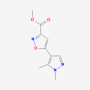 molecular formula C10H11N3O3 B3022475 methyl 5-(1,5-dimethyl-1H-pyrazol-4-yl)isoxazole-3-carboxylate CAS No. 925178-96-7